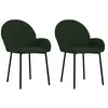 vidaXL Chaises à manger lot de 2 Vert foncé Velours