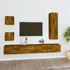 vidaXL Ensemble de meubles TV 5 pcs Chêne fumé Bois d'ingénierie