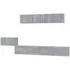 vidaXL Ensemble de meubles TV 5 pcs Sonoma gris Bois d'ingénierie