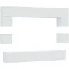 vidaXL Ensemble de meubles TV 8 pcs Blanc Bois d'ingénierie