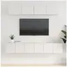 vidaXL Ensemble de meubles TV 5 pcs Blanc Bois d'ingénierie