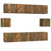 vidaXL Ensemble de meubles TV 6 pcs Chêne fumé Bois d'ingénierie