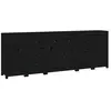 vidaXL Buffet Noir 230x35x80 cm Bois massif de pin