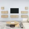 vidaXL Ensemble de meubles TV 7 pcs Chêne sonoma Bois d'ingénierie