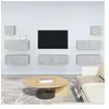 vidaXL Ensemble de meubles TV 7 pcs Gris béton Bois d'ingénierie