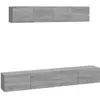 vidaXL Ensemble de meubles TV 4 pcs Sonoma gris Bois d'ingénierie