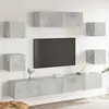 vidaXL Ensemble d'armoires TV 7 pièces gris béton Bois composite
