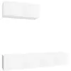 vidaXL Ensemble de meubles TV 3 pcs Blanc Bois d'ingénierie