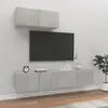 vidaXL Ensemble de meubles TV 3 pcs Gris béton Bois d'ingénierie
