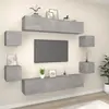 vidaXL Ensemble de 8 meubles TV en bois gris béton