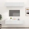 vidaXL Meubles TV 4 pcs Blanc 80x30x30 cm Bois d'ingénierie