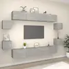 vidaXL Ensemble de 8 meubles TV en bois gris béton