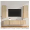 vidaXL Ensemble de meubles TV 4 pcs Chêne sonoma Bois d'ingénierie