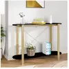 vidaXL Table console Noir 110x38x75 cm Bois d'ingénierie