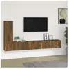 vidaXL Ensemble de meubles TV 3 pcs Chêne fumé Bois d'ingénierie