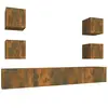 vidaXL Ensemble de meubles TV 6 pcs Chêne fumé Bois d'ingénierie