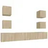 vidaXL Ensemble de meubles TV 6 pcs Chêne sonoma Bois d'ingénierie