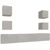 vidaXL Ensemble de meubles TV 6 pcs Gris béton Bois d'ingénierie