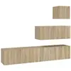vidaXL Ensemble de meubles TV 4 pcs Chêne sonoma Bois d'ingénierie