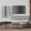 vidaXL Ensemble de meubles TV 4 pcs Sonoma gris Bois d'ingénierie