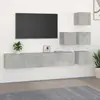 vidaXL Armoire TV murale gris béton Matériau dérivé du bois