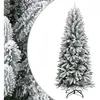 vidaXL Sapin de Noël artificiel avec neige floquée 180 cm PVC et PE