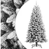 vidaXL Sapin de Noël artificiel avec neige floquée 120 cm PVC et PE
