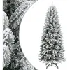 vidaXL Sapin de Noël artificiel avec neige floquée 150 cm PVC et PE