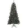 vidaXL Sapin de Noël artificiel avec support Vert 240 cm PVC