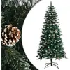 vidaXL Sapin de Noël artificiel avec support Vert 120 cm PVC