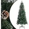 vidaXL Sapin de Noël artificiel avec support Vert 150 cm PVC