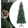 vidaXL Sapin de Noël artificiel avec support Vert 210 cm PVC