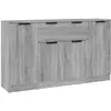 vidaXL Buffets 3 pcs Sonoma gris Bois d'ingénierie
