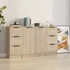 vidaXL Buffets 3 pcs Chêne sonoma Bois d'ingénierie