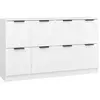 vidaXL Buffets 2 pcs Blanc 60x30x70 cm Bois d'ingénierie