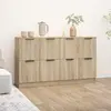 vidaXL Buffets 2 pcs Chêne Sonoma 60x30x70 cm Bois d'ingénierie