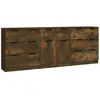 vidaXL Buffets 3 pcs Chêne fumé Bois d'ingénierie