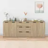 vidaXL Buffets 3 pcs Chêne sonoma Bois d'ingénierie