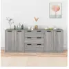 vidaXL Buffets 3 pcs Sonoma gris Bois d'ingénierie