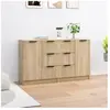 vidaXL Buffets 2 pcs Chêne sonoma 60x30x70 cm Bois d'ingénierie