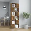 vidaXL Bibliothèque/Séparateur de pièce Chêne fumé 60x24x186 cm