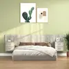 vidaXL Tête de lit avec armoires Gris béton Bois d'ingénierie
