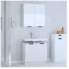 vidaXL Meubles de salle de bain 2 pcs Blanc Bois d'ingénierie