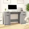 vidaXL Bureau avec armoire latérale Sonoma gris Bois d'ingénierie