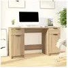 vidaXL Bureau avec armoire latérale Chêne sonoma Bois d'ingénierie