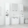 vidaXL Meubles de salle de bain 5 pcs Blanc Bois d'ingénierie