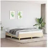 vidaXL Bedframe zonder matras stof cràmekleurig 180x200 cm347186