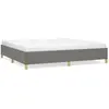 vidaXL Cadre de lit Gris foncé 200 x 200 cm Tissu