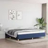 vidaXL Cadre de lit Bleu 200x200 cm Tissu