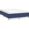 vidaXL Cadre de lit Bleu 140x190 cm Tissu